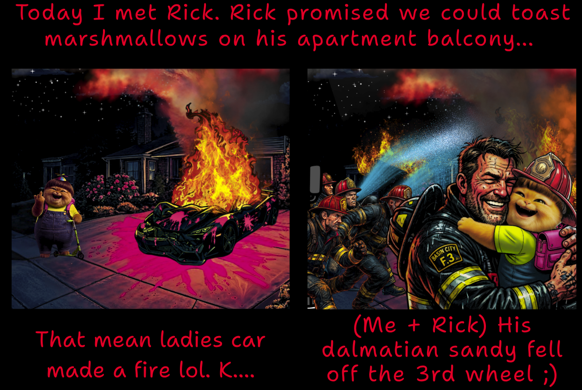 Harold fire and Rick rescue