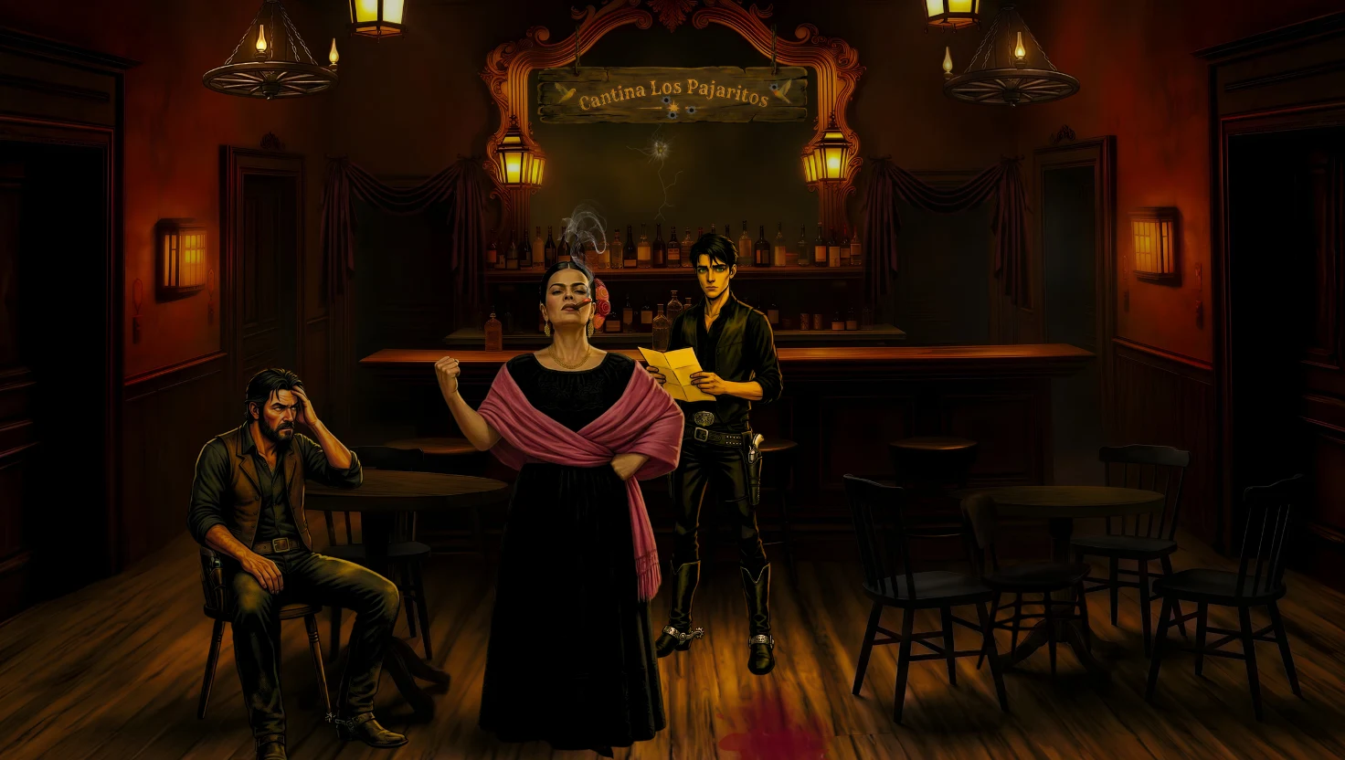 Cantina Los Pajaritos — Dead Eye, Doña Romelia, Two Guns